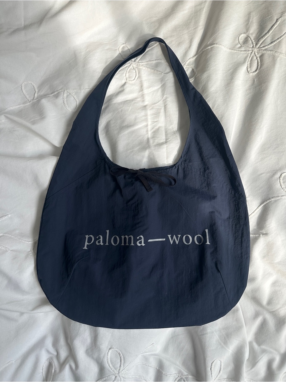 Paloma Wool Navy Logo Shoulder Bag